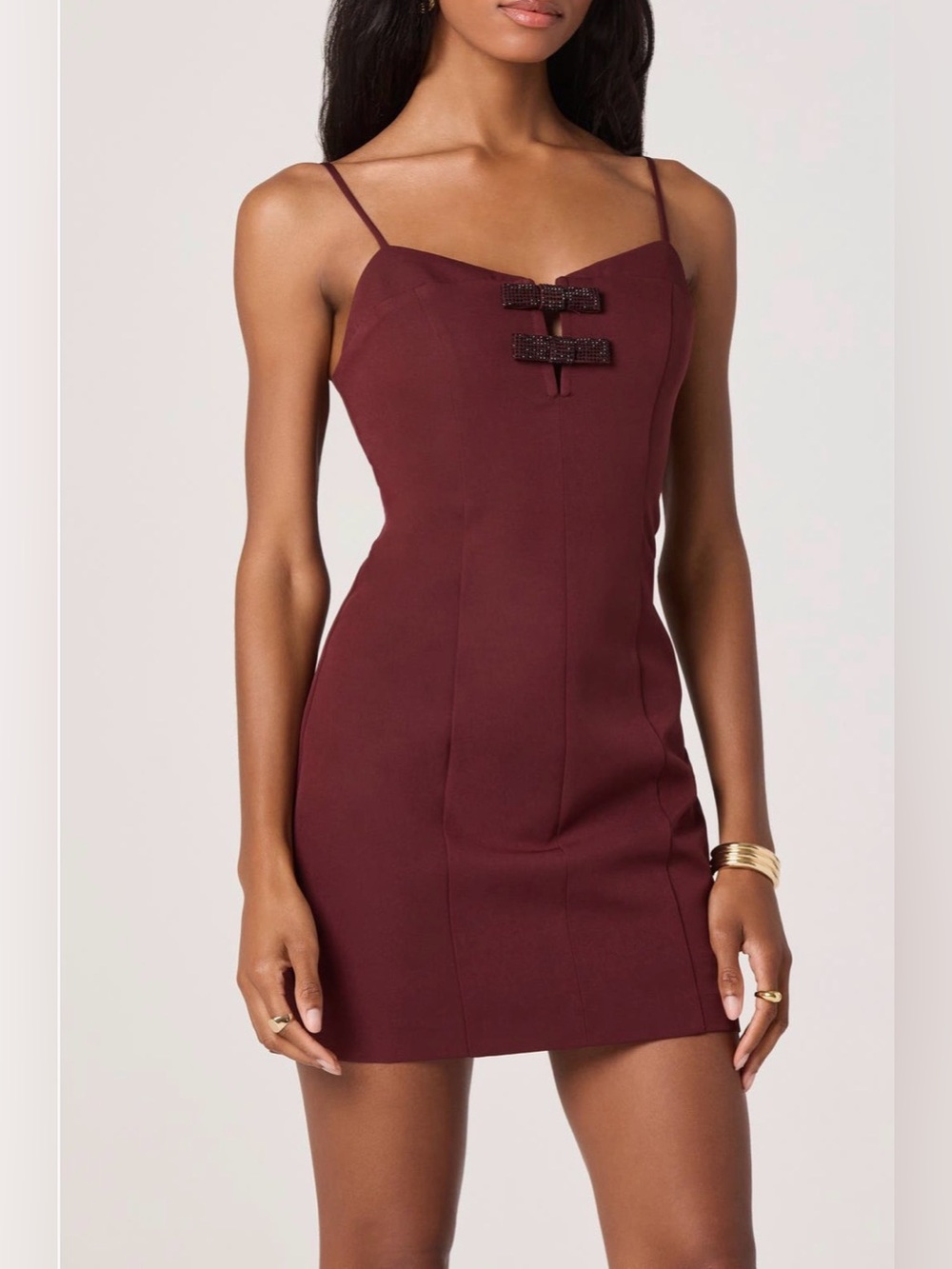 NWT ASTR The Label Bow Detail Mini Dress XL